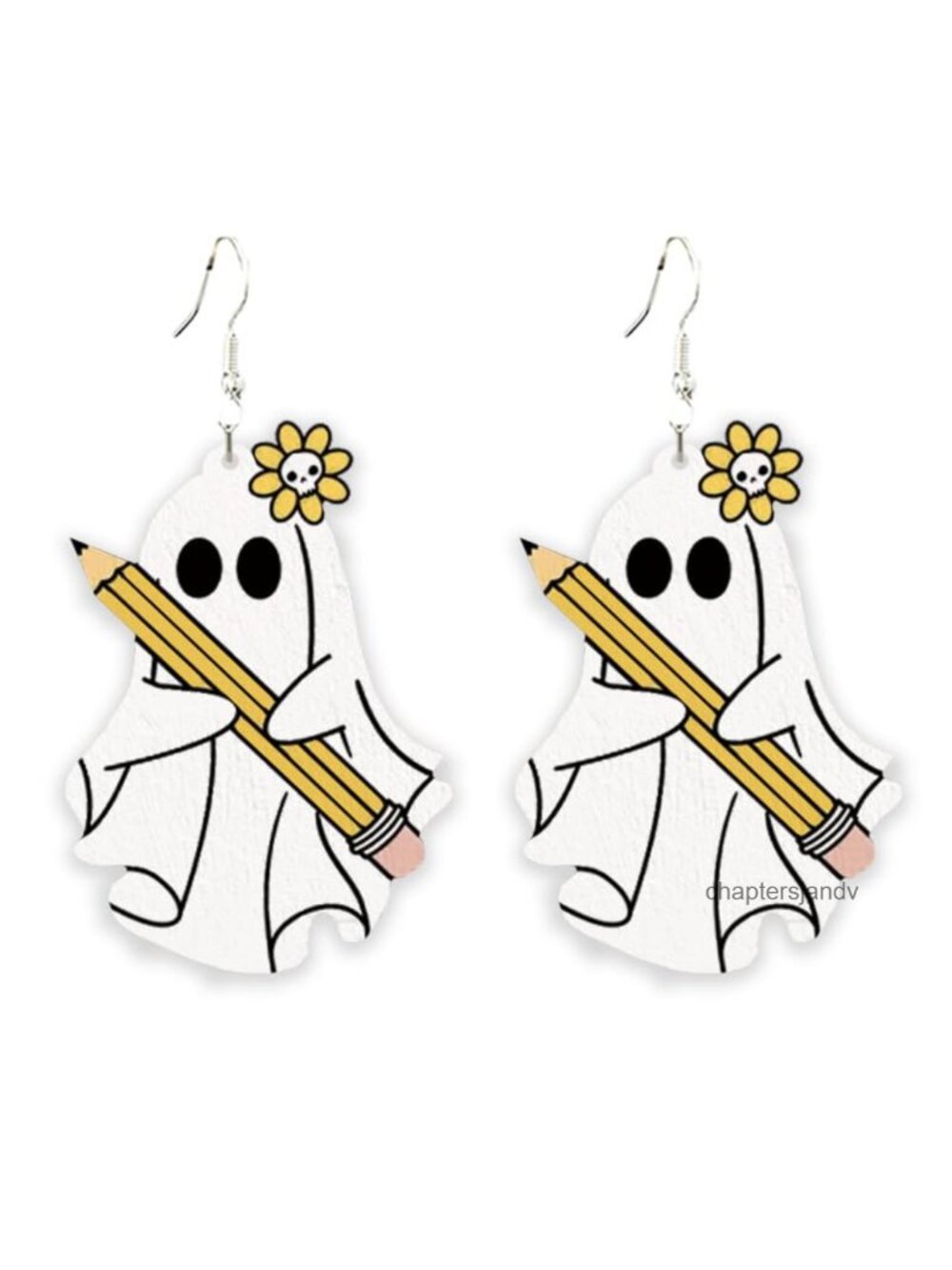 Halloween Drop Dangle Earrings Wooden Alloy Lightweight Festive Jewelry